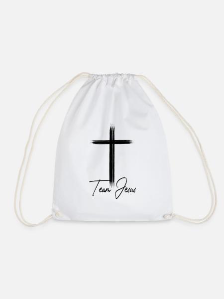Team Jesus Kreuz Geschenk Christentum - Turnbeutel - Weiß