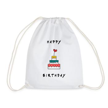 JAHRESTAG. ALLES GUTE ZUM GEBURTSTAG!. ALLES GUTE ZUM GEBURTSTAG!. - Turnbeutel - Weiß - Vorne