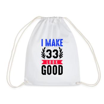 look good 33 - Drawstring Bag - white - Front