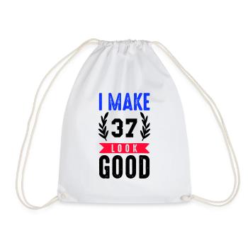 look good 37 - Drawstring Bag - white - Front