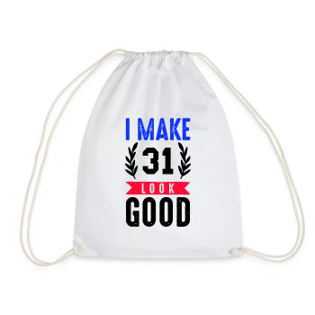 look good 31 - Drawstring Bag - white - Front