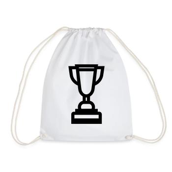 trophy - Drawstring Bag - white - Front
