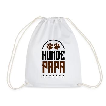 dogs dad - Drawstring Bag - white - Front