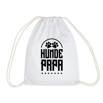 dogs dad - Drawstring Bag - white - Front