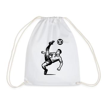 Overhead kick footballer - Drawstring Bag - white - Front
