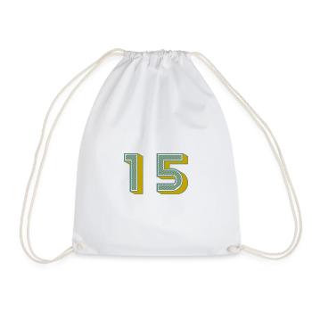 15. 15 ANS. 15e ANNIVERSAIRE. ANNIVERSAIRE 15 ANS. - Sac de sport léger - blanc - Devant