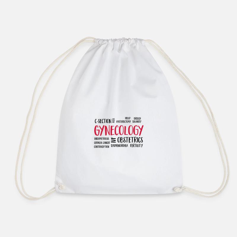 gyncloudeng - Drawstring Bag - white