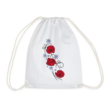 Mohnblumen und Kornblumen. Sommer Design. - Turnbeutel - Weiß - Vorne