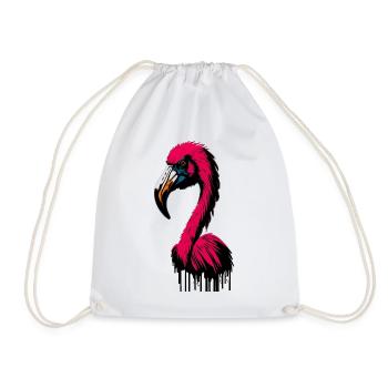 Flamingo Pink Abstrakt - Turnbeutel - Weiß - Vorne