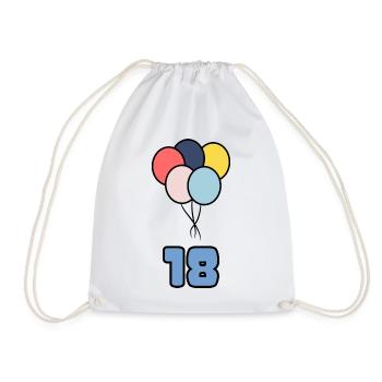 18. 18 JAHRE ALT. 18-JÄHRIGES JUBILÄUM. GEBURTSTAG 18 JAHRE. - Turnbeutel - Weiß - Vorne