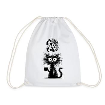 Chat Café Buveur de café Chat Maman Collègue de bureau - Sac de sport léger - blanc - Devant