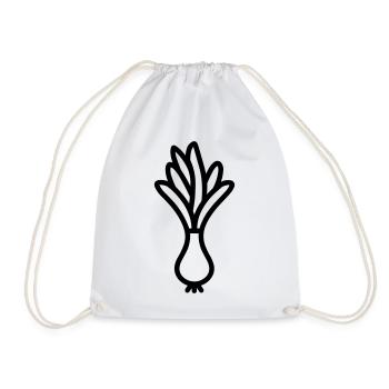 leek - Drawstring Bag - white - Front