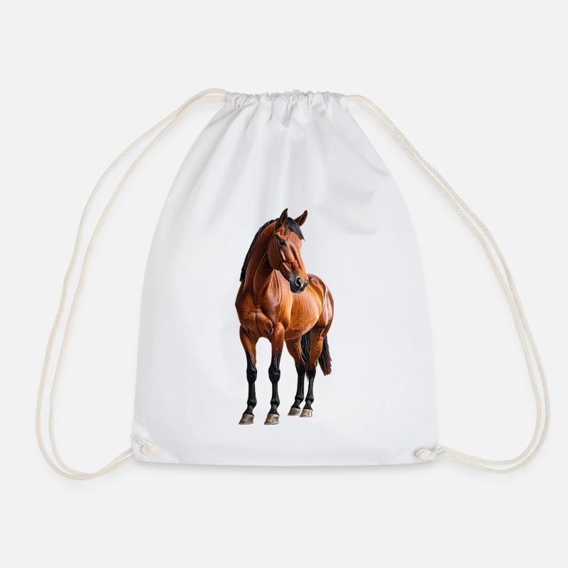 Cheval - Sac de sport léger - blanc