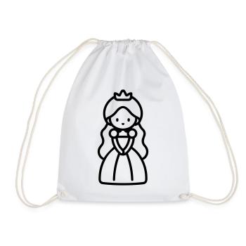 princess - Drawstring Bag - white - Front