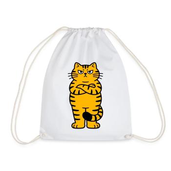 chagrijnige kat comic - Sac de sport léger - blanc - Devant