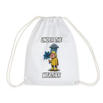 Under the Weather – Witzige buchstäbliche Idiom-Zeichentrickserie - Turnbeutel - Weiß - Vorne