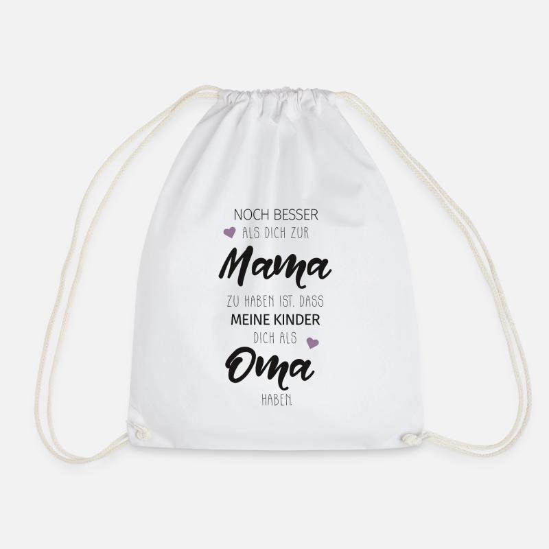 Beste Oma Mama Kinder Enkel Spruch Geschenk - Turnbeutel - Weiß