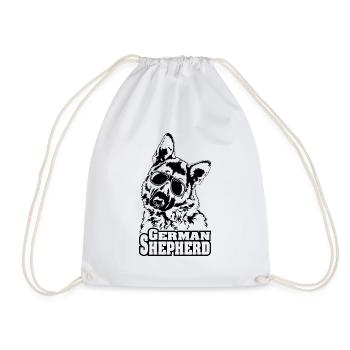 BERGER ALLEMAND cool lunettes de soleil chiens chien - Sac de sport léger - blanc - Devant