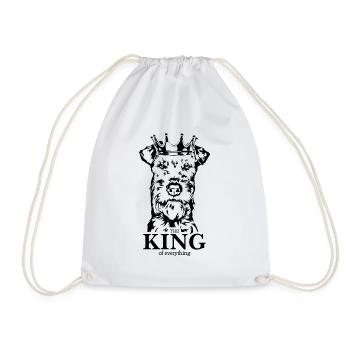 Irish Terrier King of everything Dogs Wilsigns - Drawstring Bag - white - Front