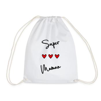 MAMAN. FÊTE DES MÈRES. BONNE FÊTE MAMAN. JE T'AIME - Sac de sport léger - blanc - Devant