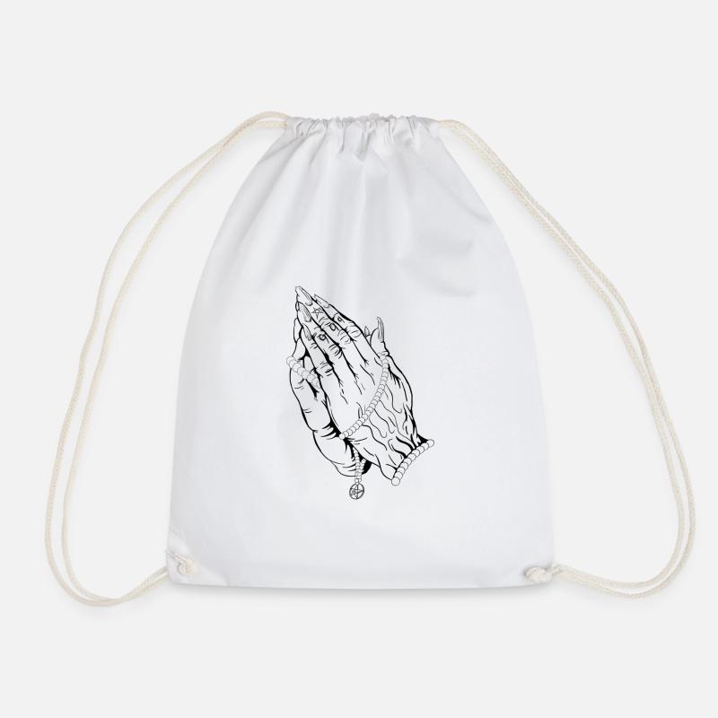 Hail Satan - Drawstring Bag - white