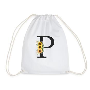 P Monogramme Tournesols - Sac de sport léger - blanc - Devant