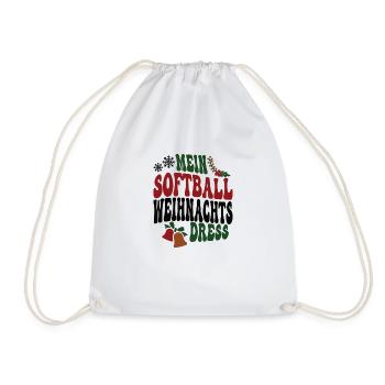 Softballerin Weihnachten Softball Spielerin XMAS - Turnbeutel - Weiß - Vorne