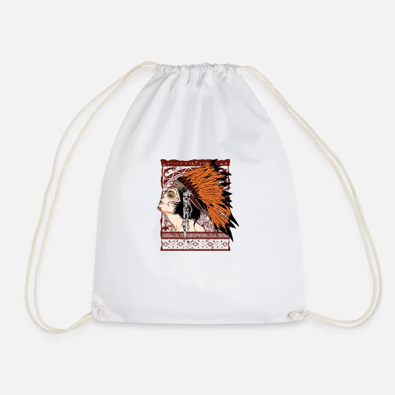 shirt, design, t-shirt - Drawstring Bag - white