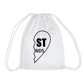 Moitié droite Meilleurs amis pour les amis ou les couples - Sac de sport léger - blanc - Devant