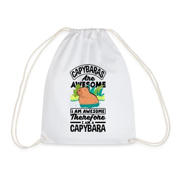 Capybara rongeur Capybara sont une citation impressionnante - Sac de sport léger - blanc - Devant