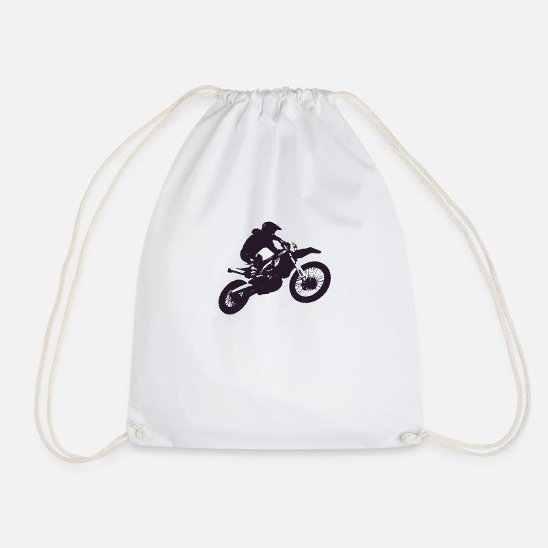 Motocross - Turnbeutel - Weiß