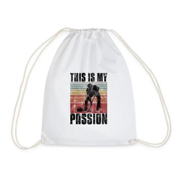 Curling is my Passion Curler Eisstockschießen - Drawstring Bag - white - Front
