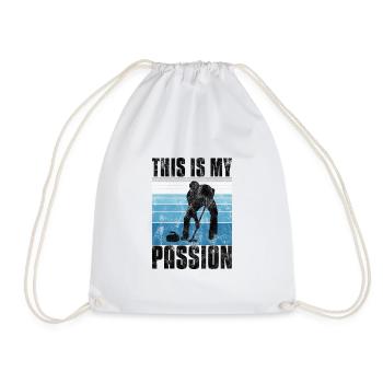 Curling is my Passion Curler Eisstockschießen - Drawstring Bag - white - Front