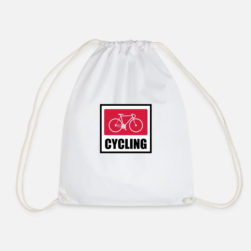 Cycling - Cycling - Drawstring Bag - white