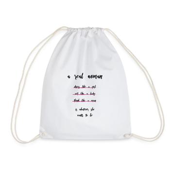Power woman! - Drawstring Bag - white - Front