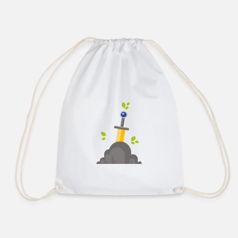 Excalibur - Drawstring Bag - white