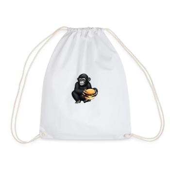 Gorilla aime les cheeseburgers - Sac de sport léger - blanc - Devant