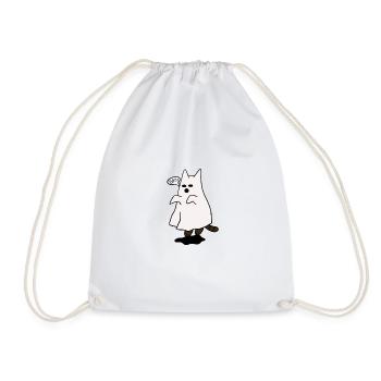 Ghost Cat - Turnbeutel - Weiß - Vorne