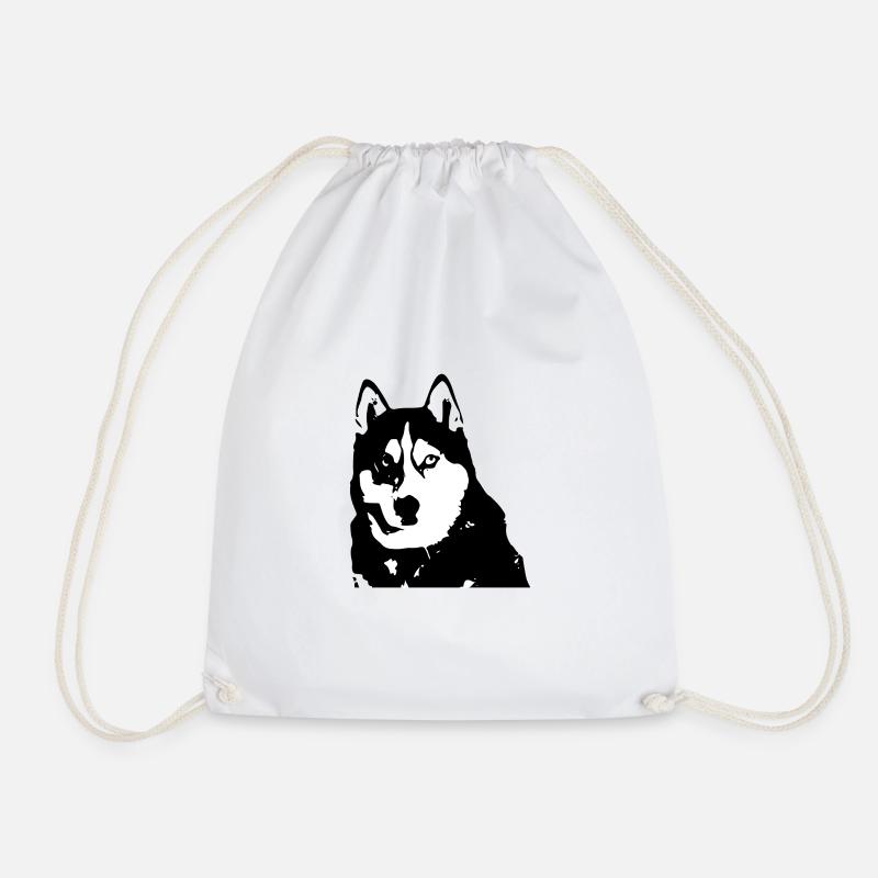 Husky Blick - Turnbeutel - Weiß