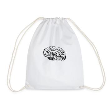 Brain Anatomy - Drawstring Bag - white - Front