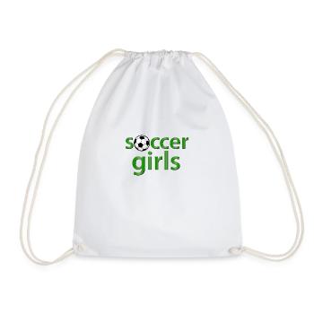 filles de football - Sac de sport léger - blanc - Devant