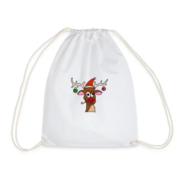 Drunk Reindeer - Turnbeutel - Weiß - Vorne