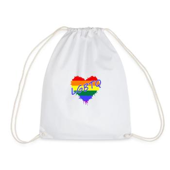 Lgbtq pride flag CSD Rainbow Regenbogen LGBT - Turnbeutel - Weiß - Vorne