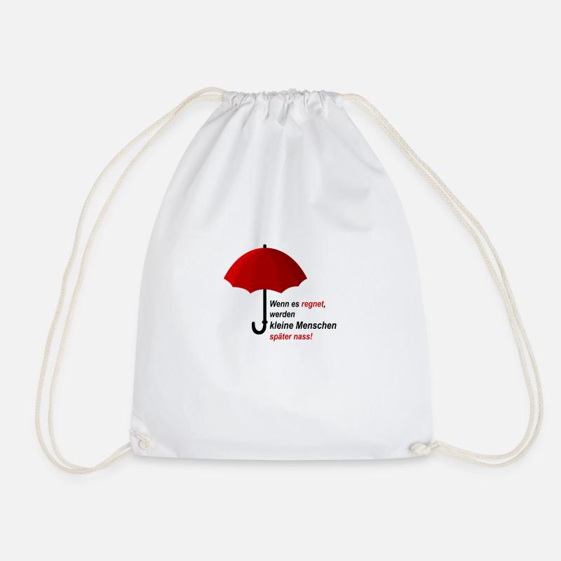 umbrella Regenschirm kleine Menschen - Turnbeutel - Weiß