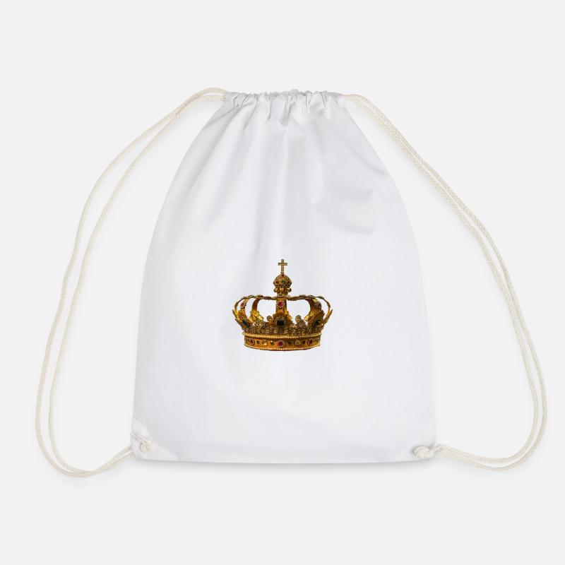 Crown - Crown - King - Drawstring Bag - white