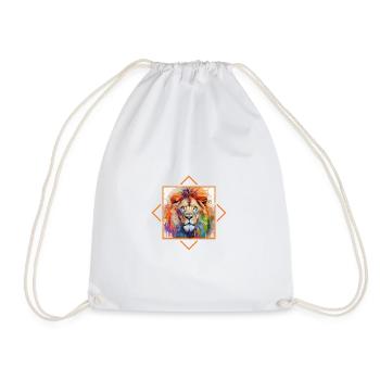 Leo Power Power Animal - Drawstring Bag - white - Front