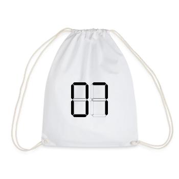 NUMMER 07 Null Sieben Geburtstag Geschenk Digital - Drawstring Bag - white - Front