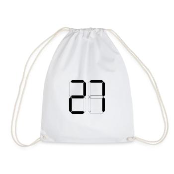 NUMÉRO 27 Vingt-sept Cadeaux Numériques - Sac de sport léger - blanc - Devant