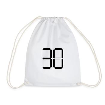 NUMBER 30 Thirty Birthday Gift Digital - Drawstring Bag - white - Front