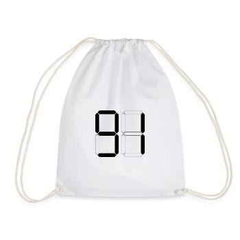 NUMBER 91 Ninety-One Gift Digital - Drawstring Bag - white - Front